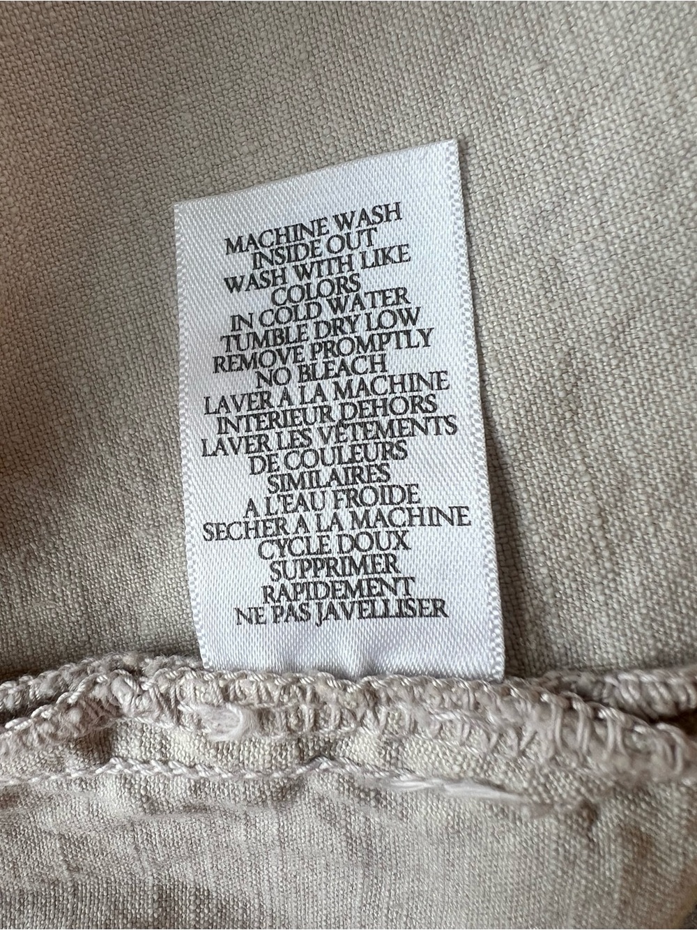 Frank & Eileen Italian Performance Linen Jameson Utility Skirt Pockets, size 10 - Picture 10 of 12